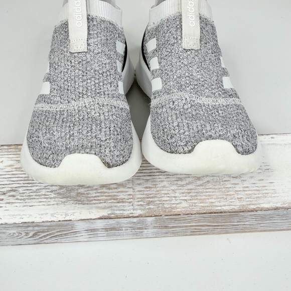 ADIDAS Women's Cloud Foam Pure Slip On Knit Sneakers Gray/White-7.5 - Picture 6 of 8